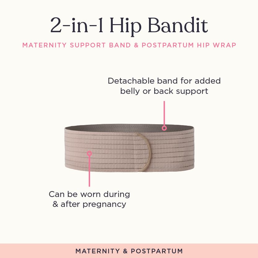 Belly Bandit 2-in-1 Hip Bandit - Adjustable Maternity Belt & Postpartum Wrap - Belly Support Band for Pregnancy, Hip Compression After Birth - Detachable Band for Back & Core Relief - Image 7