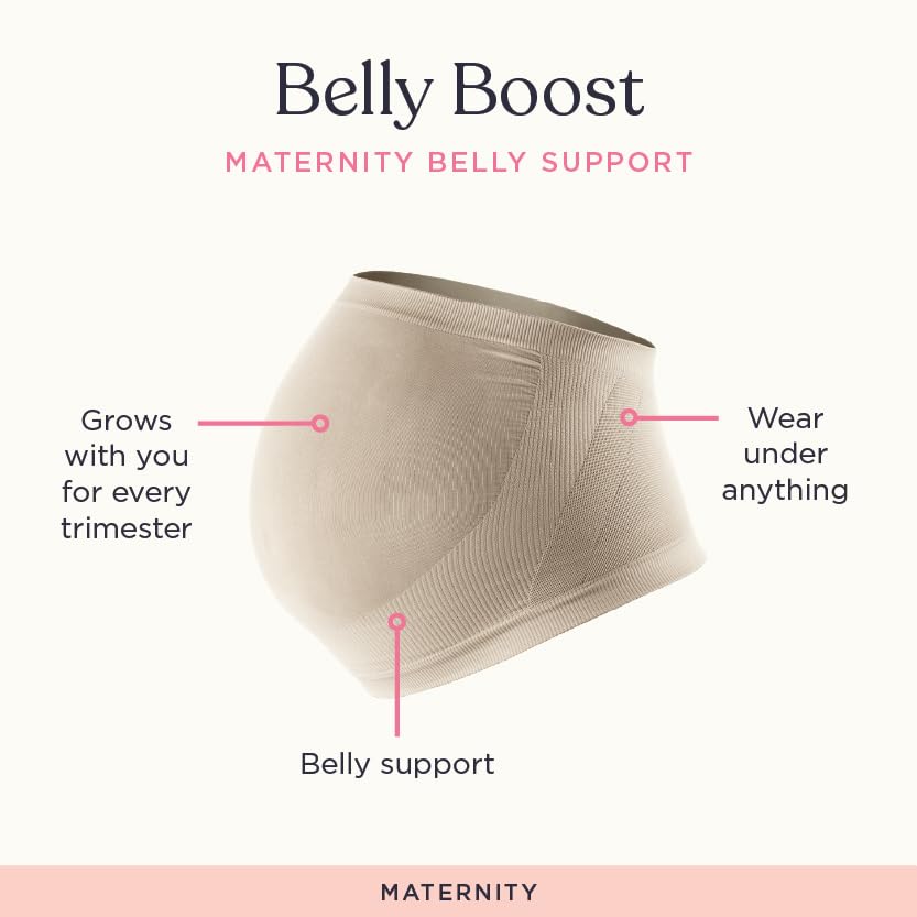 Belly Bandit Belly Boost Maternity Support Band - Ultra-Soft Pregnancy Abdominal Band w/ Breathable Knit - Comfortable Discreet Stretch Support for Growing Bellies & Lower Back Relief - Image 5