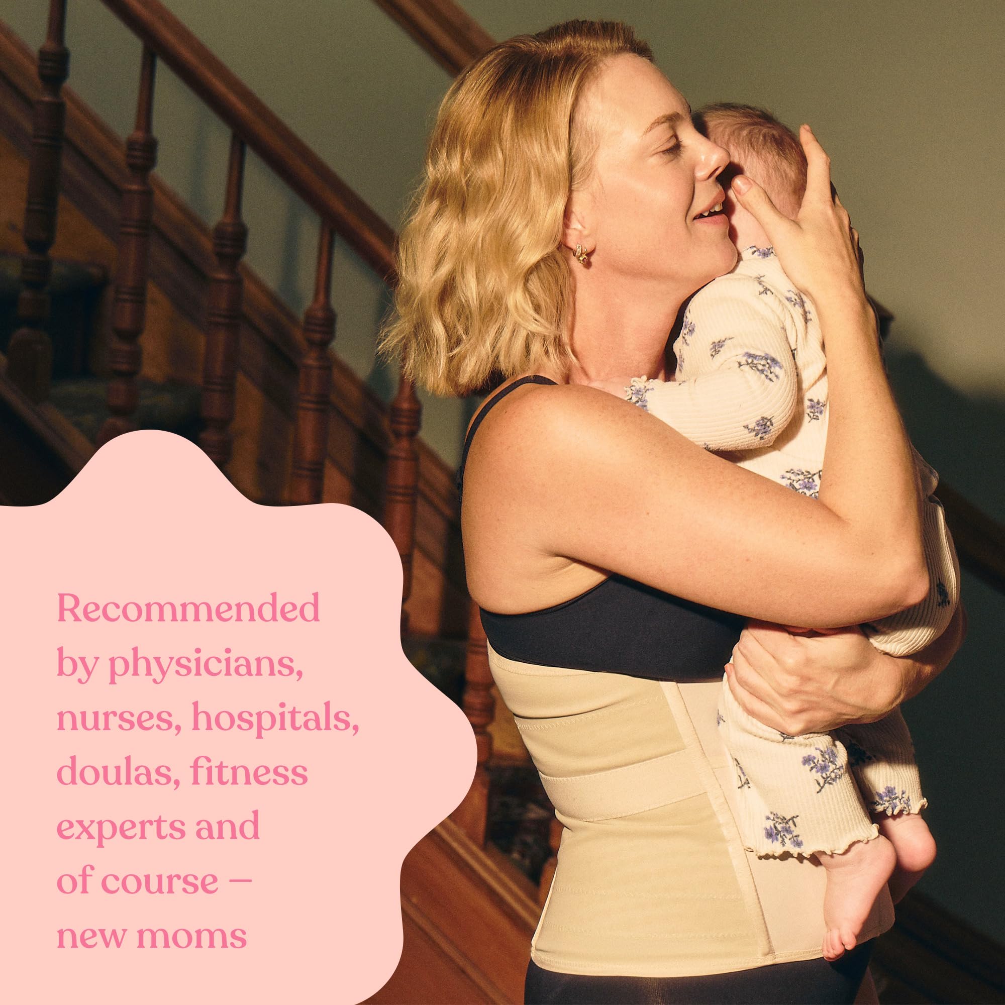 Belly Bandit Luxe Postpartum Belly Wrap - Adjustable Abdominal Binder w/Five Levels of Targeted Compression for Recovery - Supports Core, Waist After C-Section, Natural Birth - Regular, Black, Large - Image 3