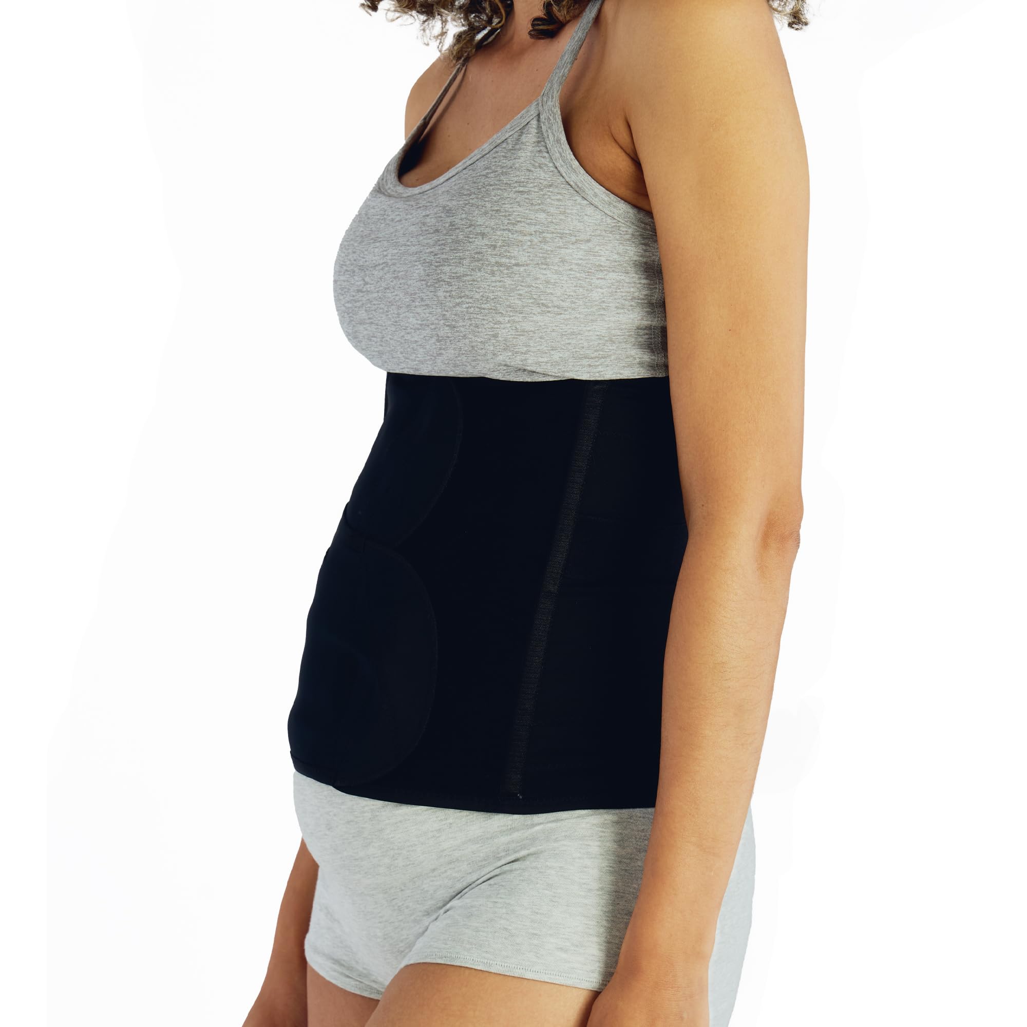 Belly Bandit Luxe Postpartum Belly Wrap - Adjustable Abdominal Binder w/Five Levels of Targeted Compression for Recovery - Supports Core, Waist After C-Section, Natural Birth - Regular, Black, Large - Image 6