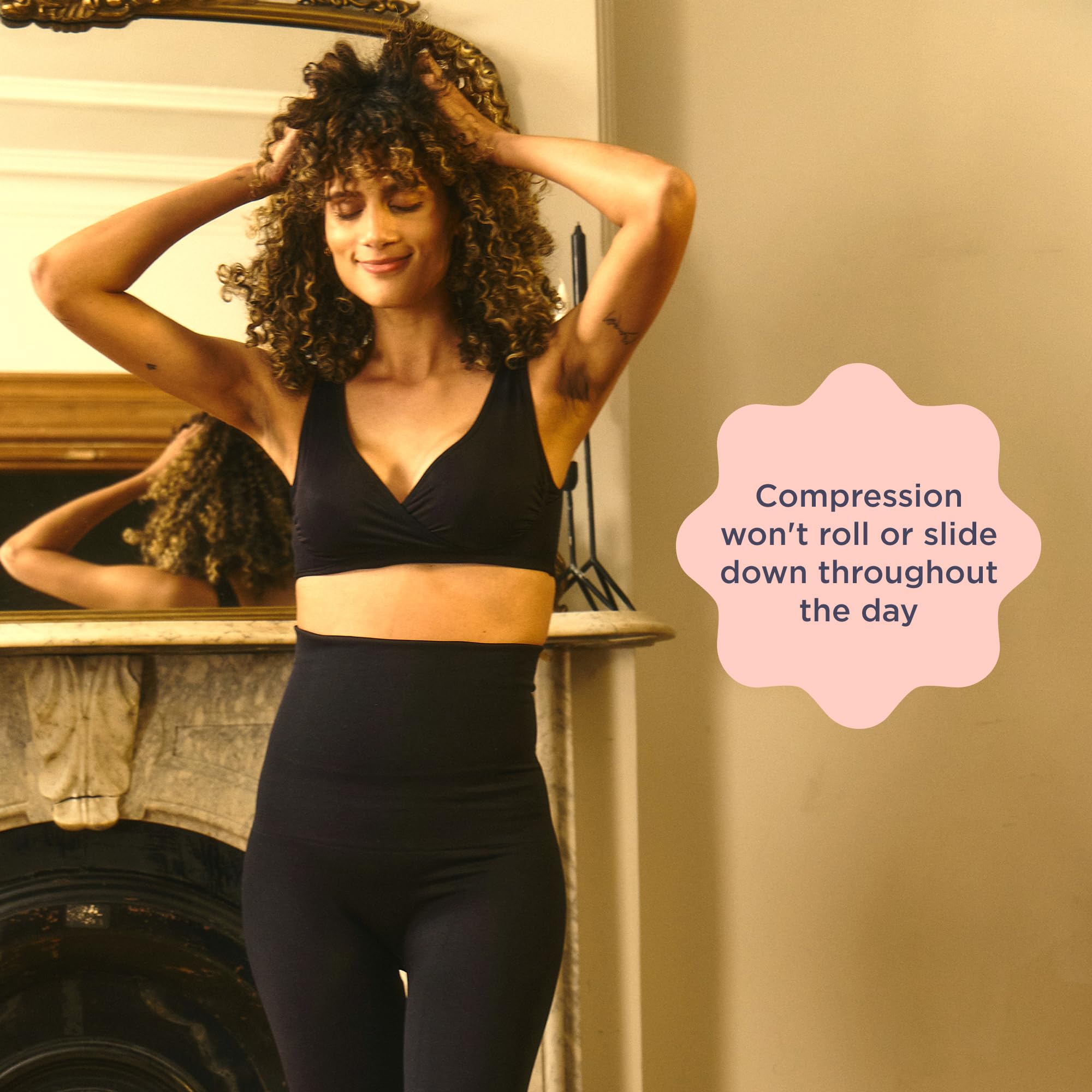 Belly Bandit – Mother Tucker Discreet Breathable Postpartum Compression Leggings – High Waisted Support Leggings for Women - Image 4