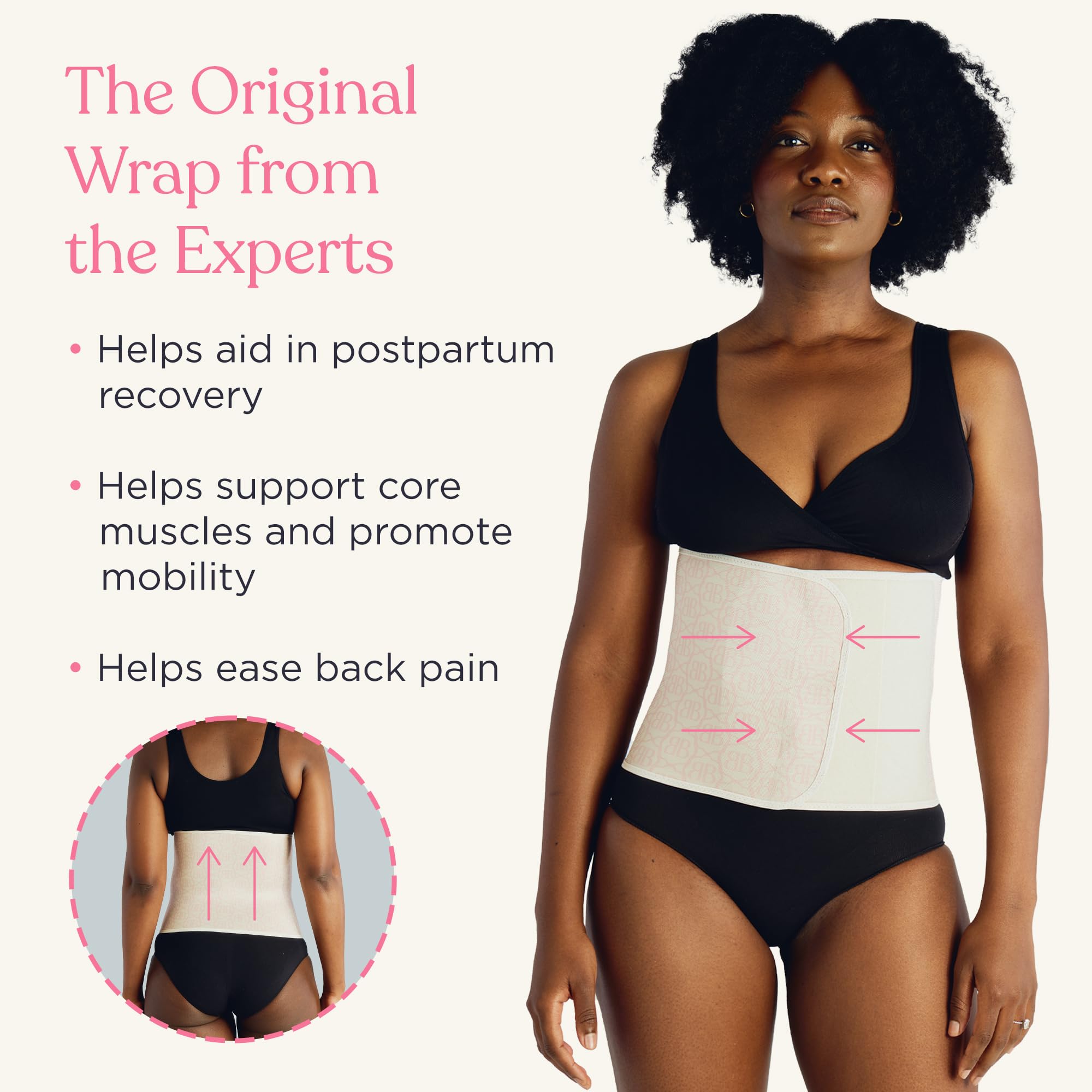 Belly Bandit Original Postpartum Belly Wrap - Adjustable Compression Abdominal Binder for Recovery - Supports Core, Waist, Back After Childbirth - Eases Discomfort, Promotes Movement - Image 4