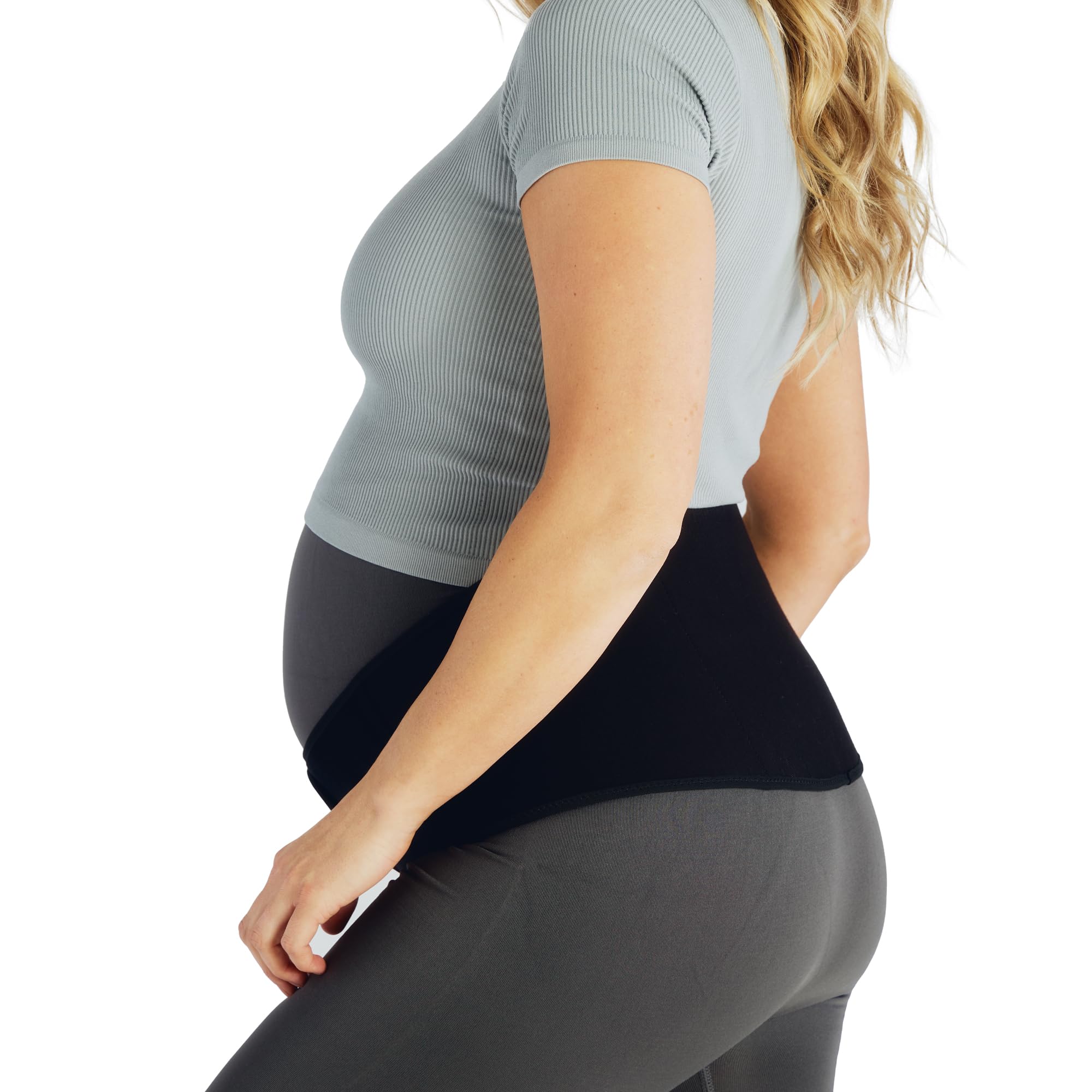 Belly Bandit Upsie Belly Pregnancy Support Belt - Comfortable Pregnancy Abdominal Band for Lower Back & Hip Relief - Soft 12" Adjustability Fit with Anti-Dig Closure - Black, Small - Image 7